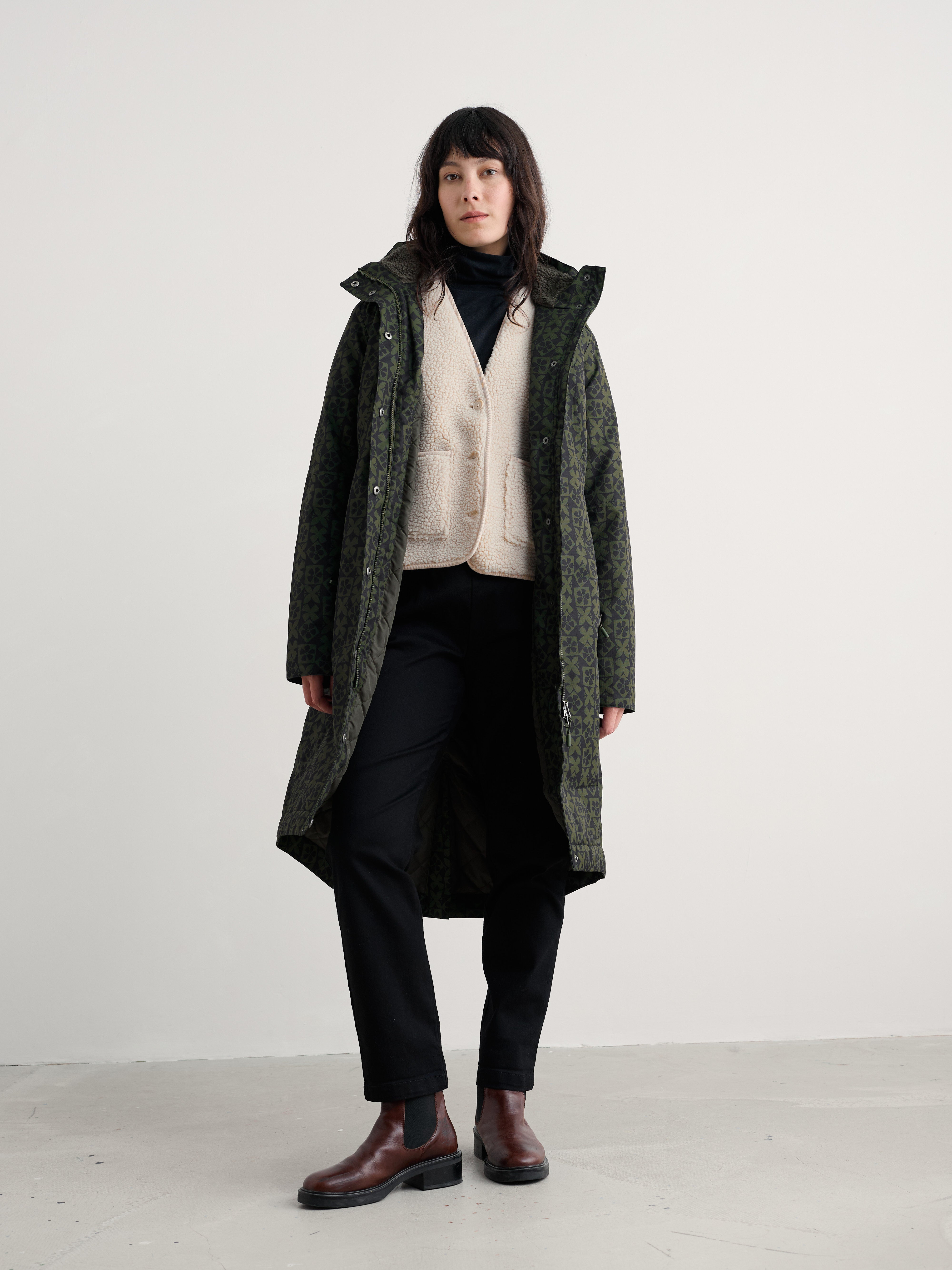 Seasalt Winter Parka Dames Janelle Clay Stamp Highland