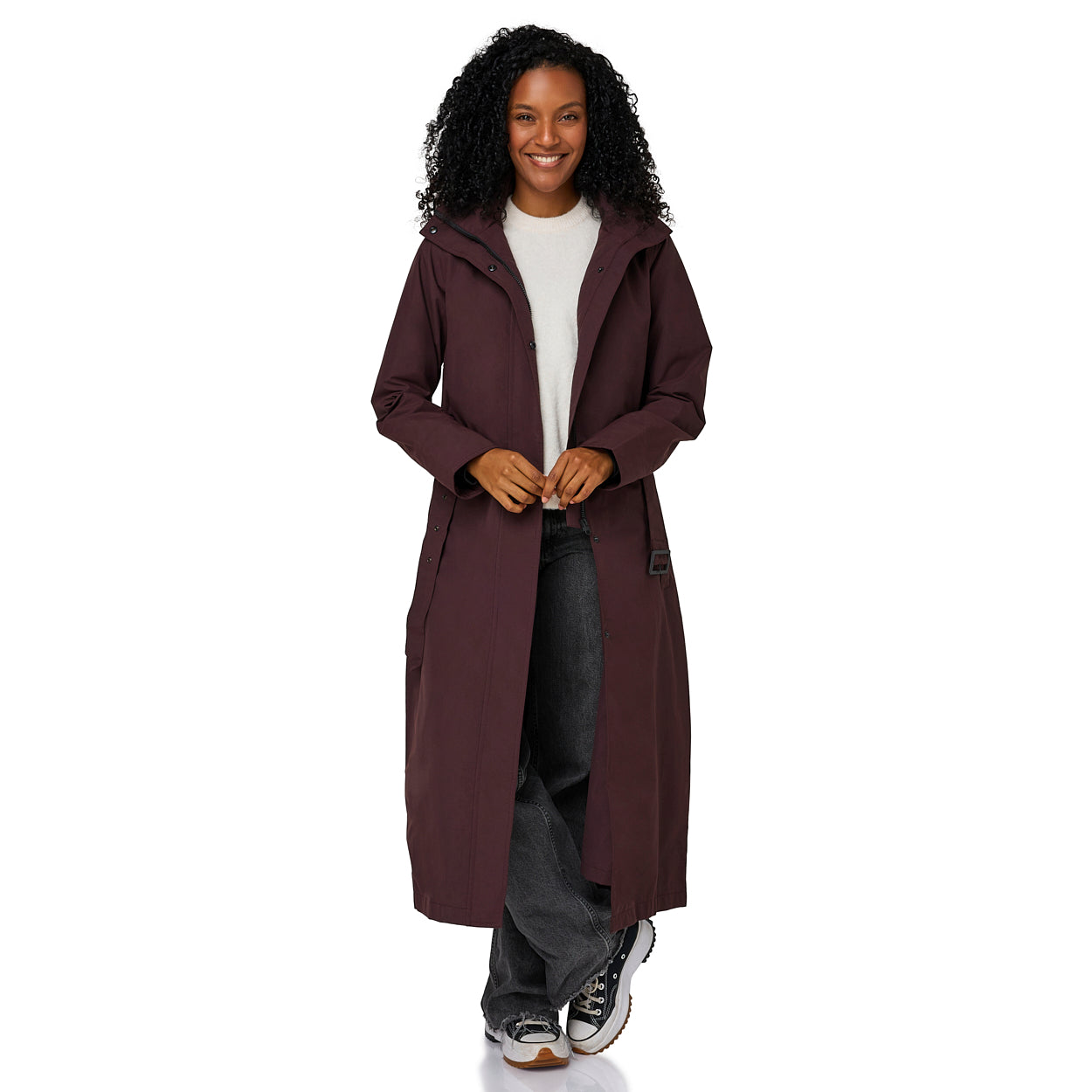 Happy Rainy Days Extra Lange Regenjas Montreal Burgandy Red