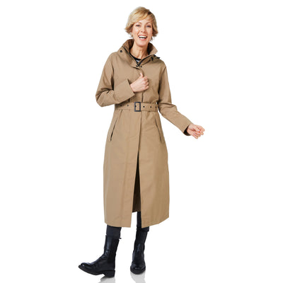 Happy Rainy Days Extra Long Raincoat Montreal Camel