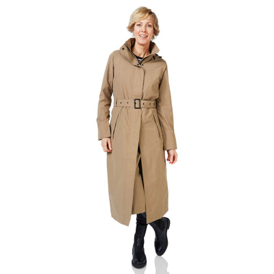 Happy Rainy Days Extra Long Raincoat Montreal Camel