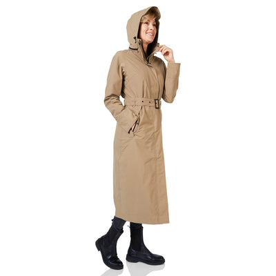 Happy Rainy Days Extra Long Raincoat Montreal Camel