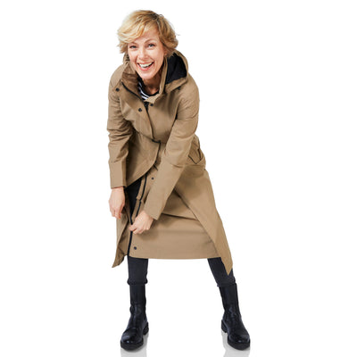 Happy Rainy Days Extra Long Raincoat Montreal Camel