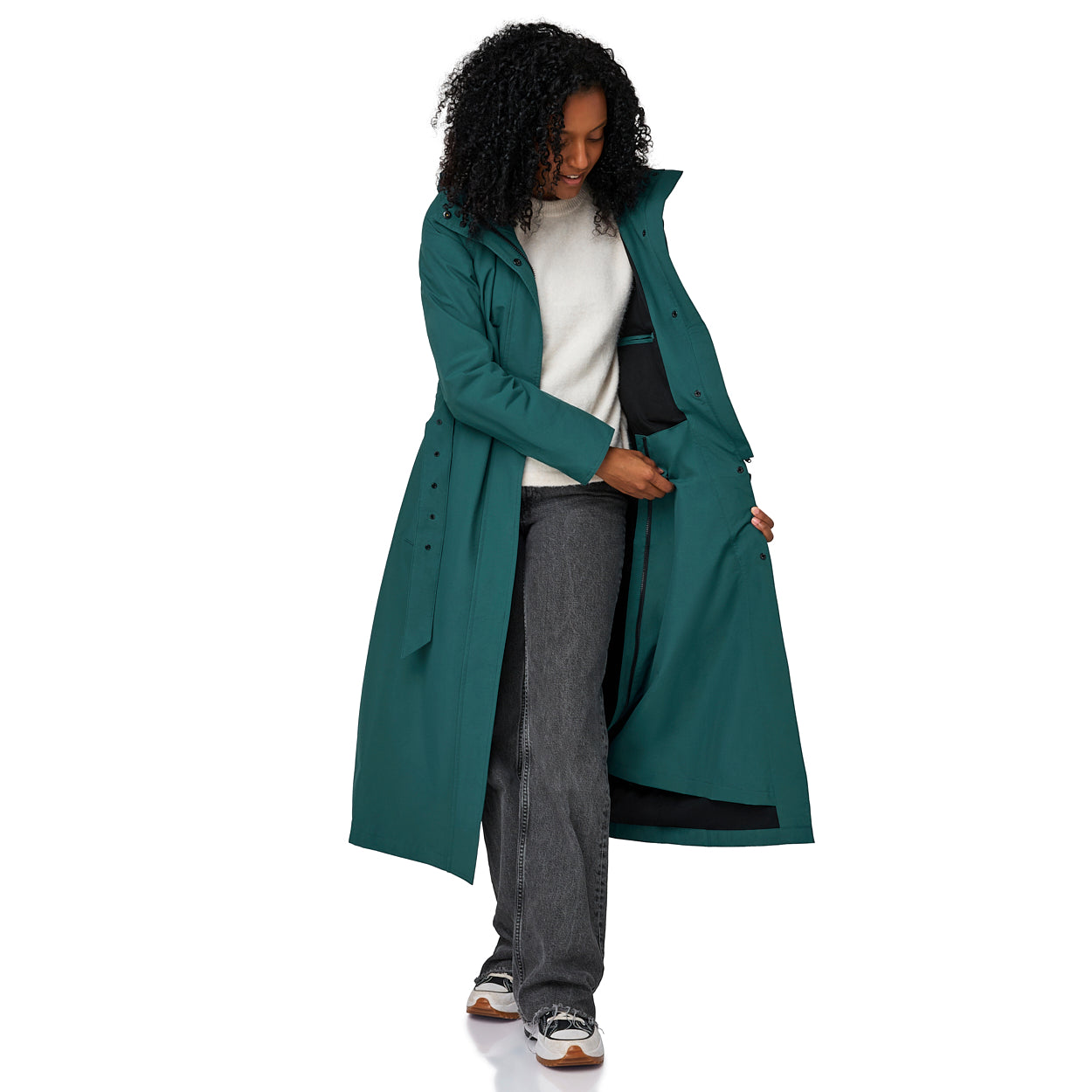 Happy Rainy Days Extra Langer Regenmantel Montreal Teal