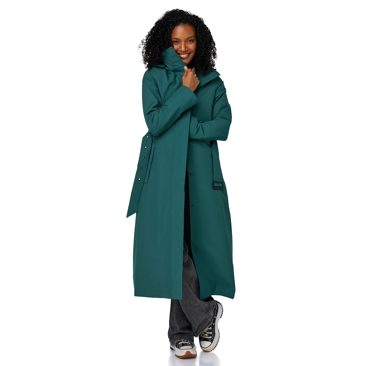 Happy Rainy Days Extra Langer Regenmantel Montreal Teal