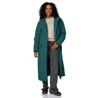Happy Rainy Days langer Regenmantel Paris Teal