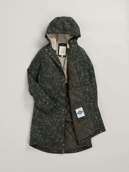 Seasalt Winter Parka Women Plant Hunter Folkmeadow Print 