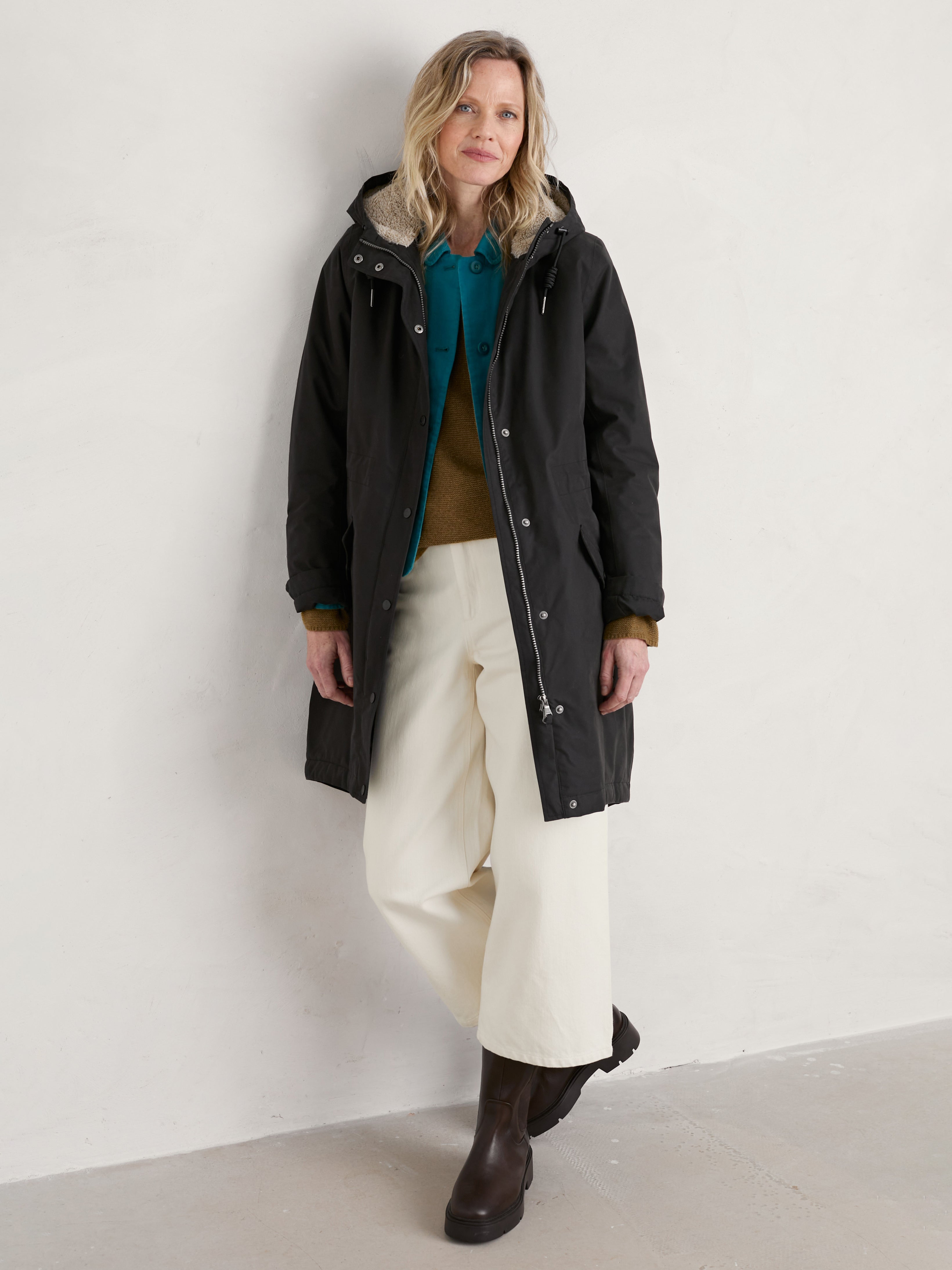 Seasalt Winter Parka Dames Plant Hunter Onyx