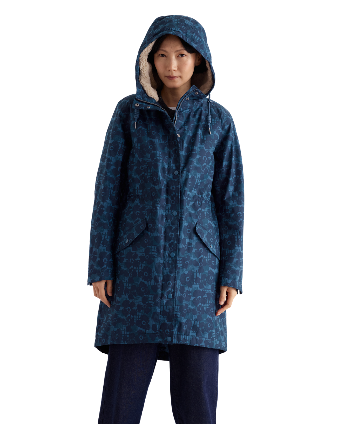 Seasalt Winter Parka Dames Plant Hunter Patchwork Bloom Squall
