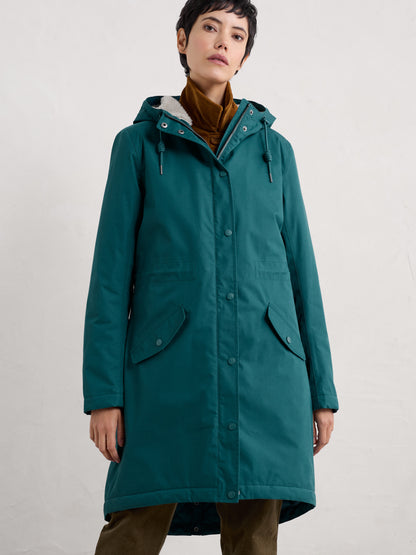 Seasalt Winter Parka Women Plant Hunter Raincloud Blue 