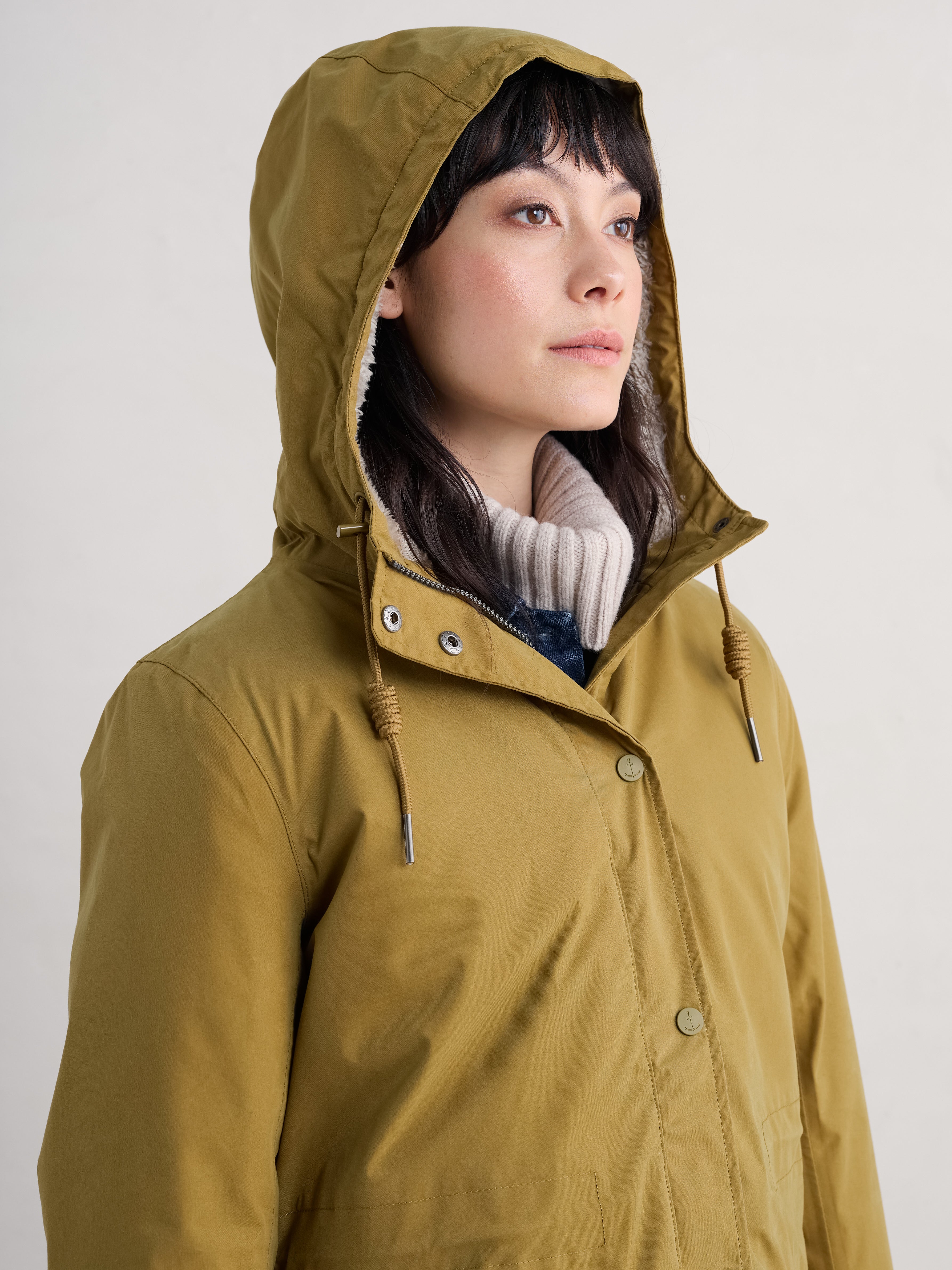 Seasalt Winter Parka Dames Plant Hunter Oak Mosterd