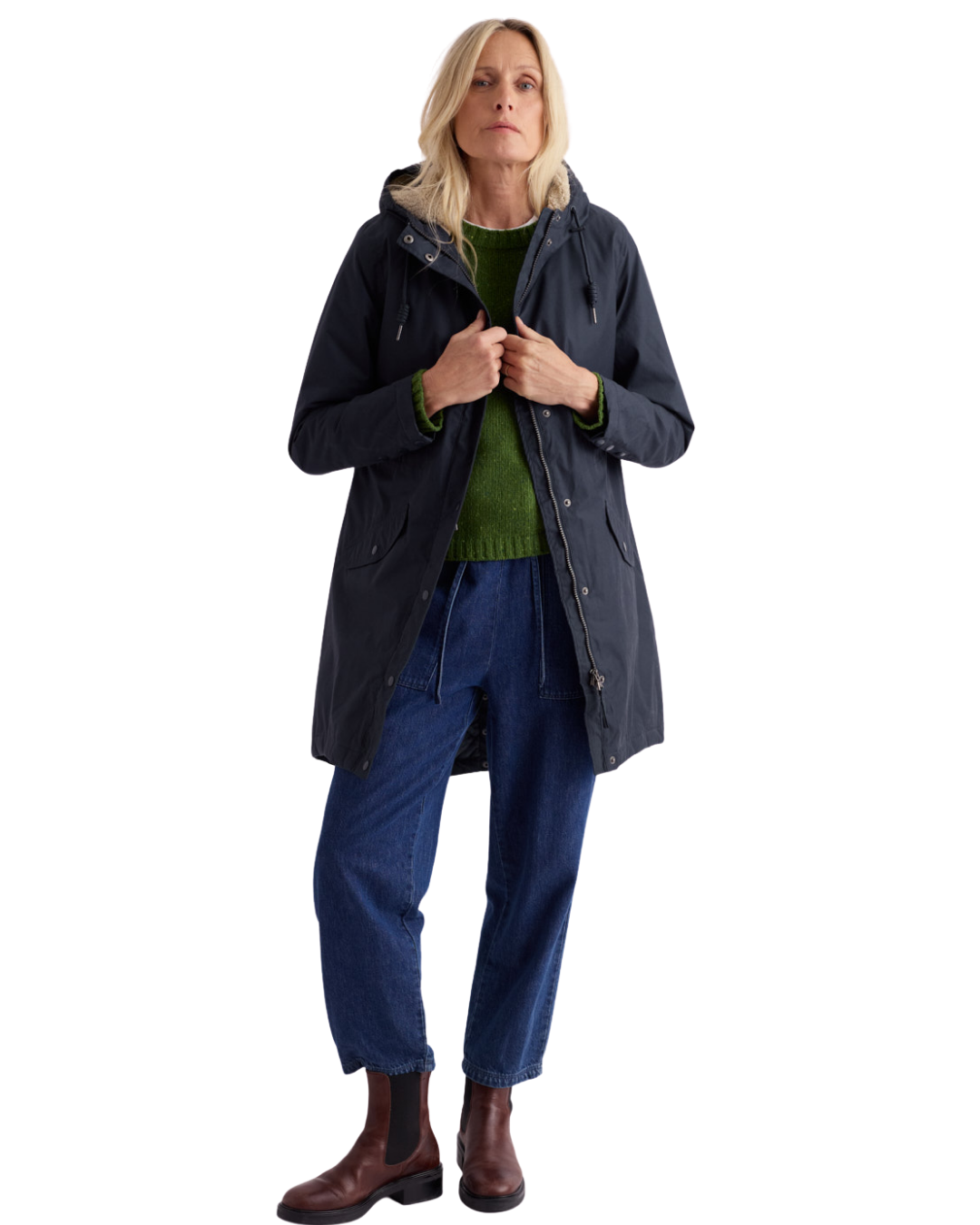Seasalt Winter Parka Women Plant Hunter Midnight Blue 