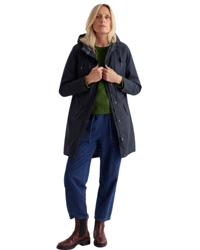 Seasalt Winter Parka Women Plant Hunter Midnight Blue 