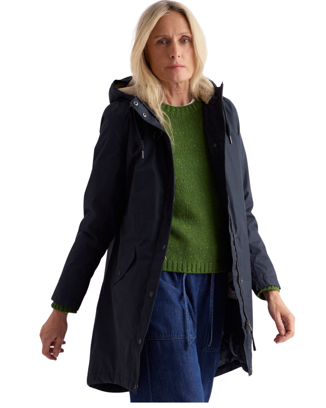 Seasalt Winter Parka Women Plant Hunter Midnight Blue 