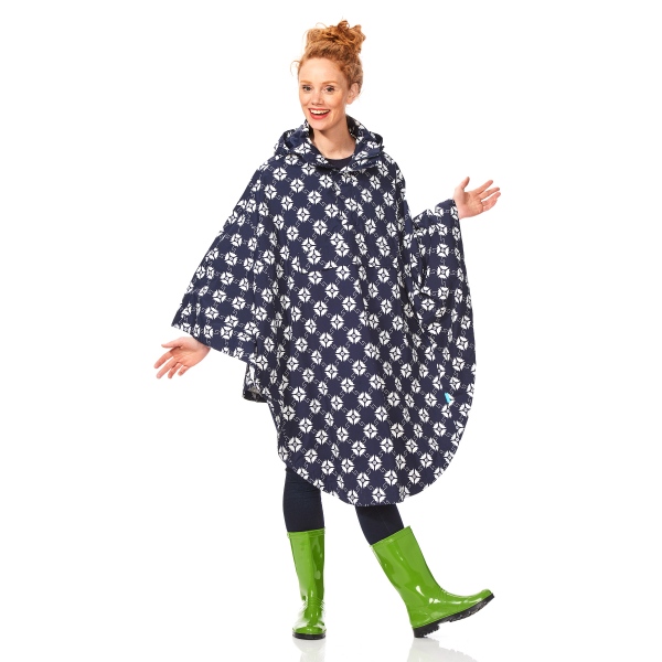 Regencape Iris Navy/ White van Happy Rainys Days