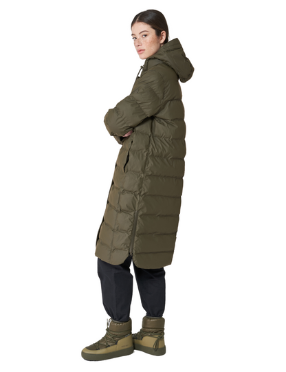 Tanta Lange Dames Puffer Puddle Khaki