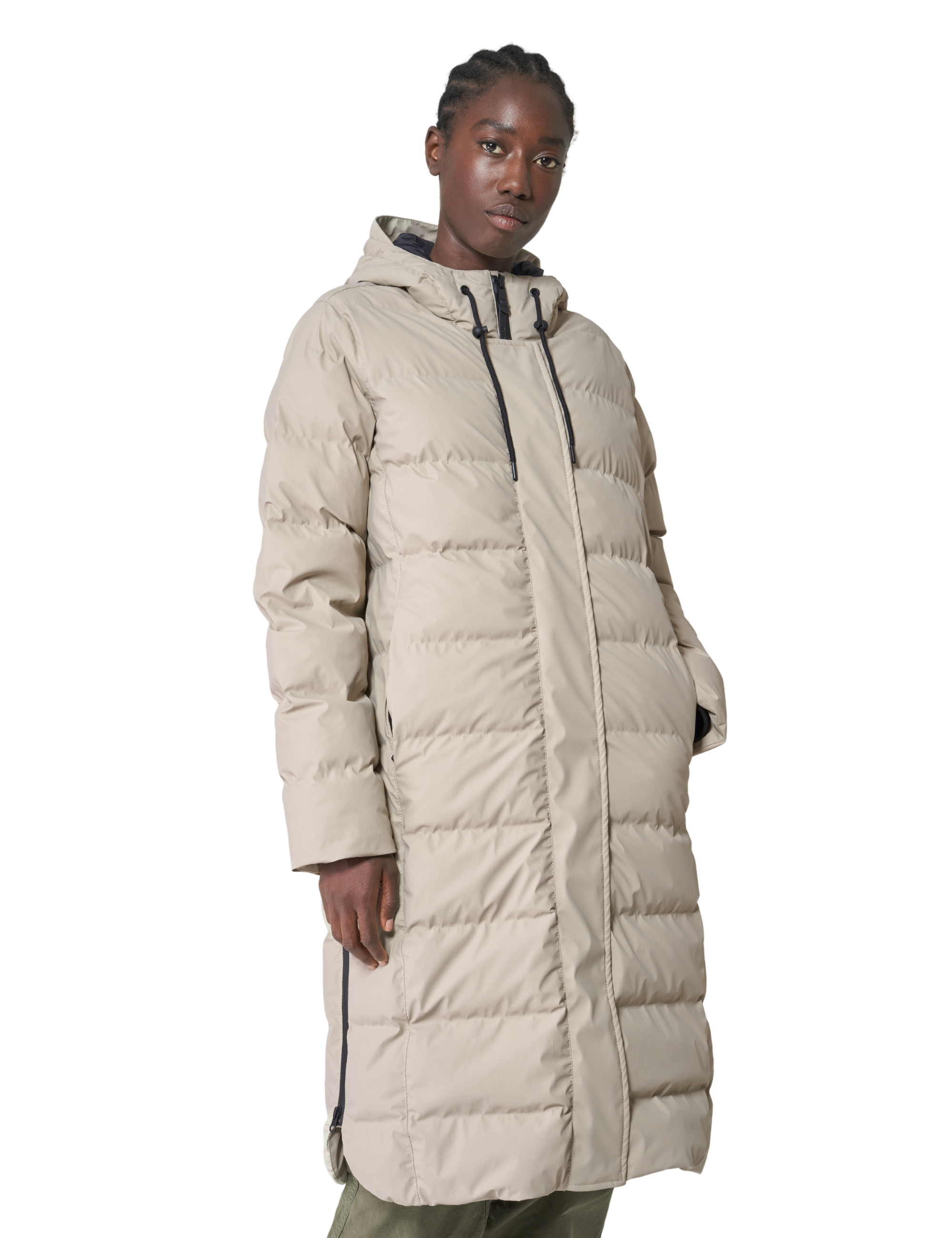 Tanta Lange Damen Puffer Puddle Stone Grey