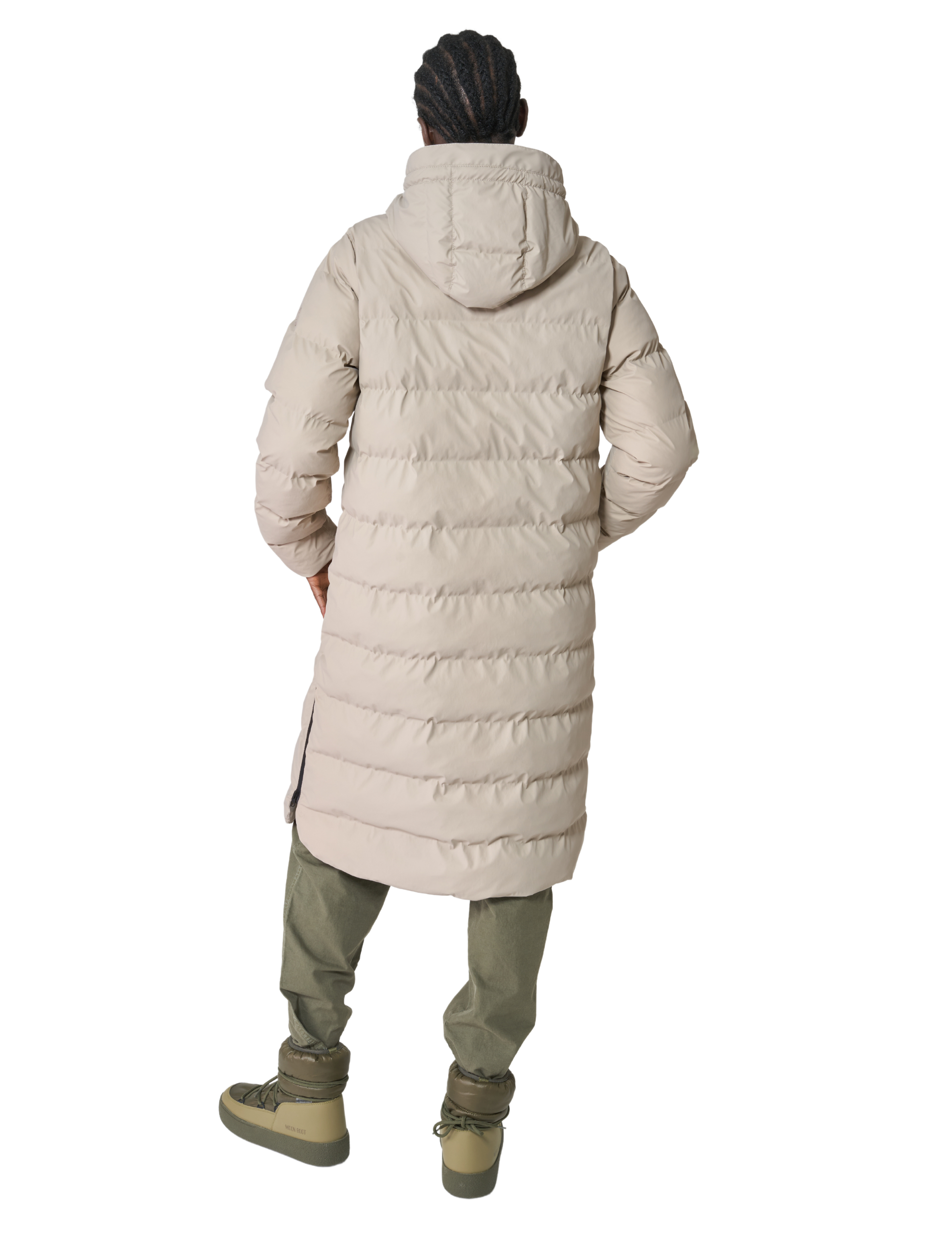 Tanta Lange Damen Puffer Puddle Stone Grey