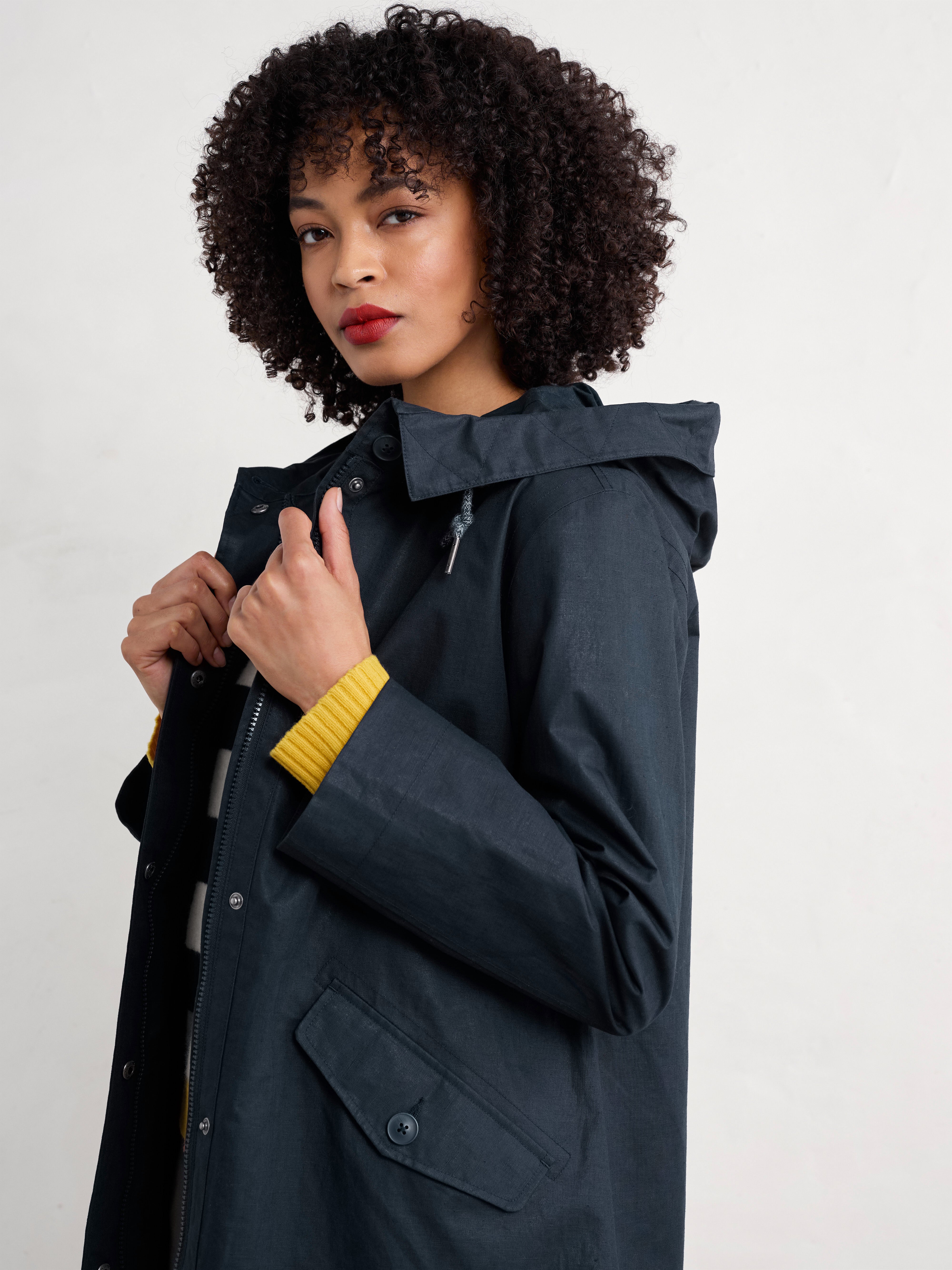 Seasalt Regenjas Dames Seafaring Coat Inkwell