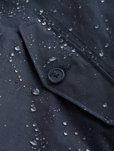 Seasalt Regenjas Dames Seafaring Coat Inkwell detail