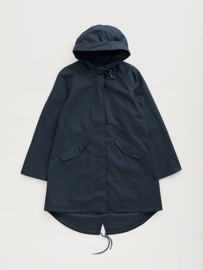 Seasalt Regenjas Dames Seafaring Coat Inkwell flat