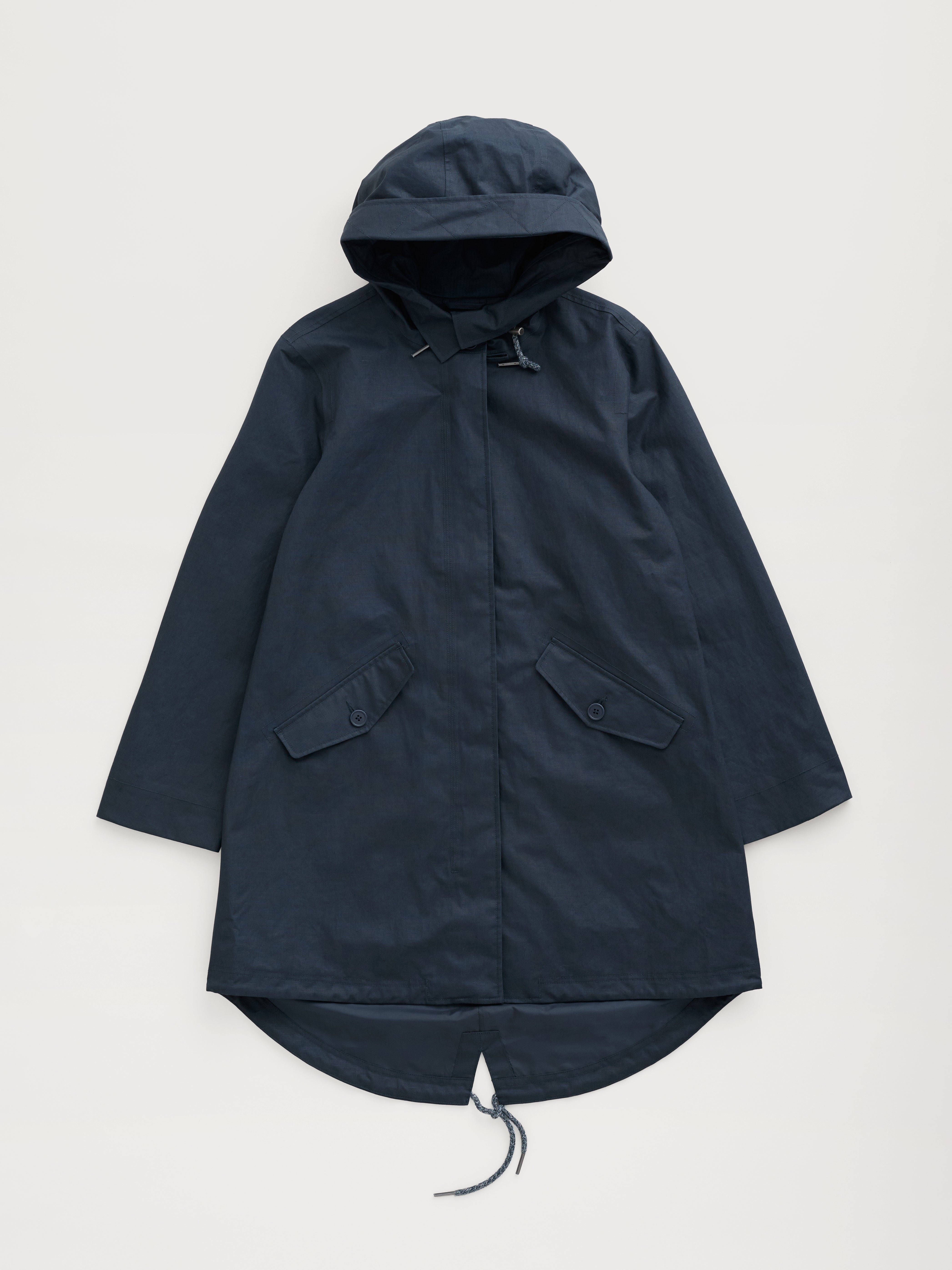 Seasalt Regenjas Dames Seafaring Coat Inkwell flat