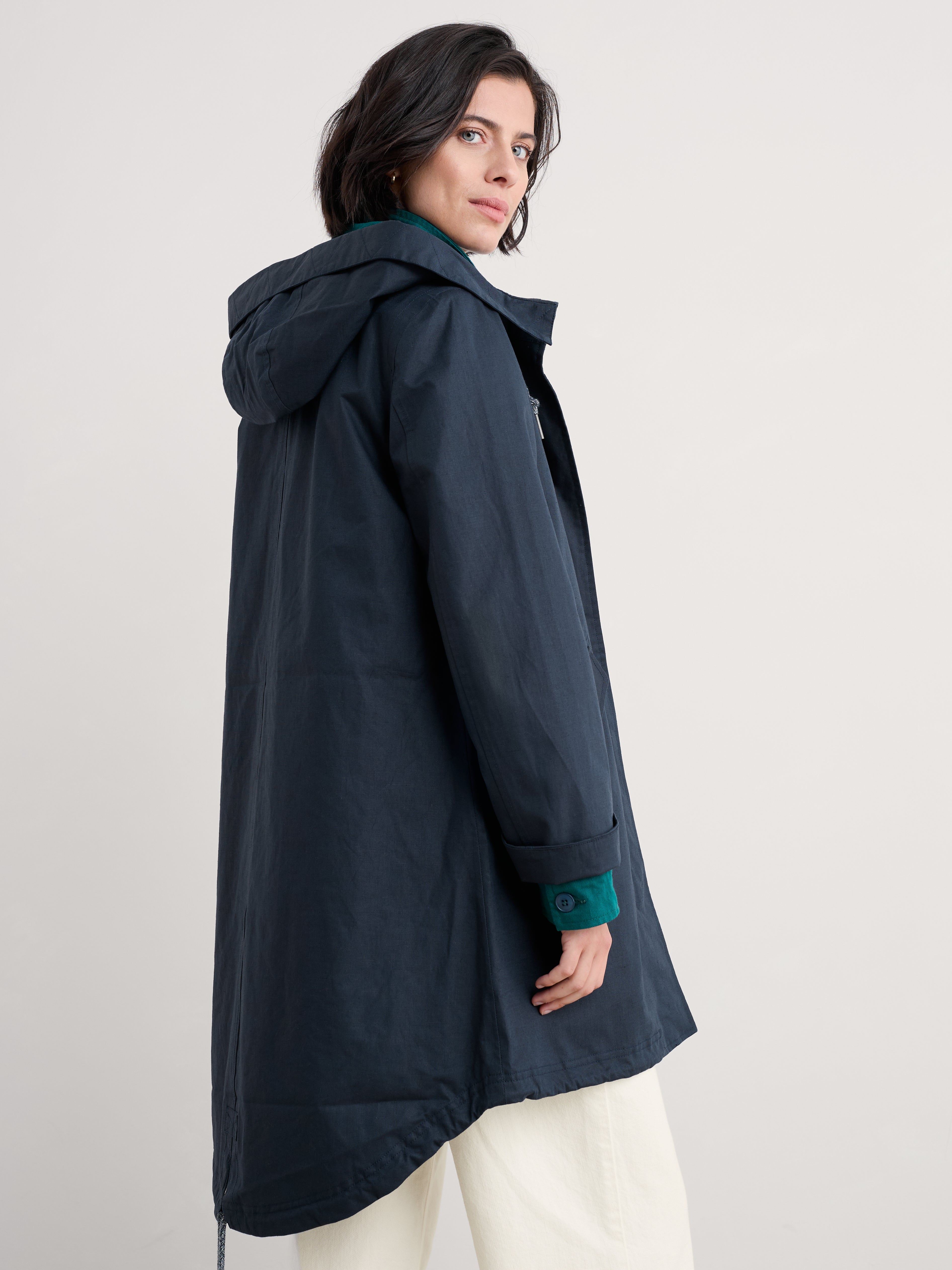 Seasalt Regenjas Dames Seafaring Coat Inkwell side