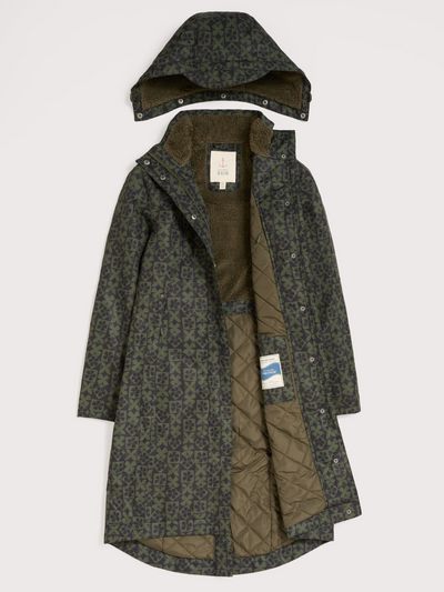 Seasalt Winter Parka Dames Janelle Clay Stamp Highland  front