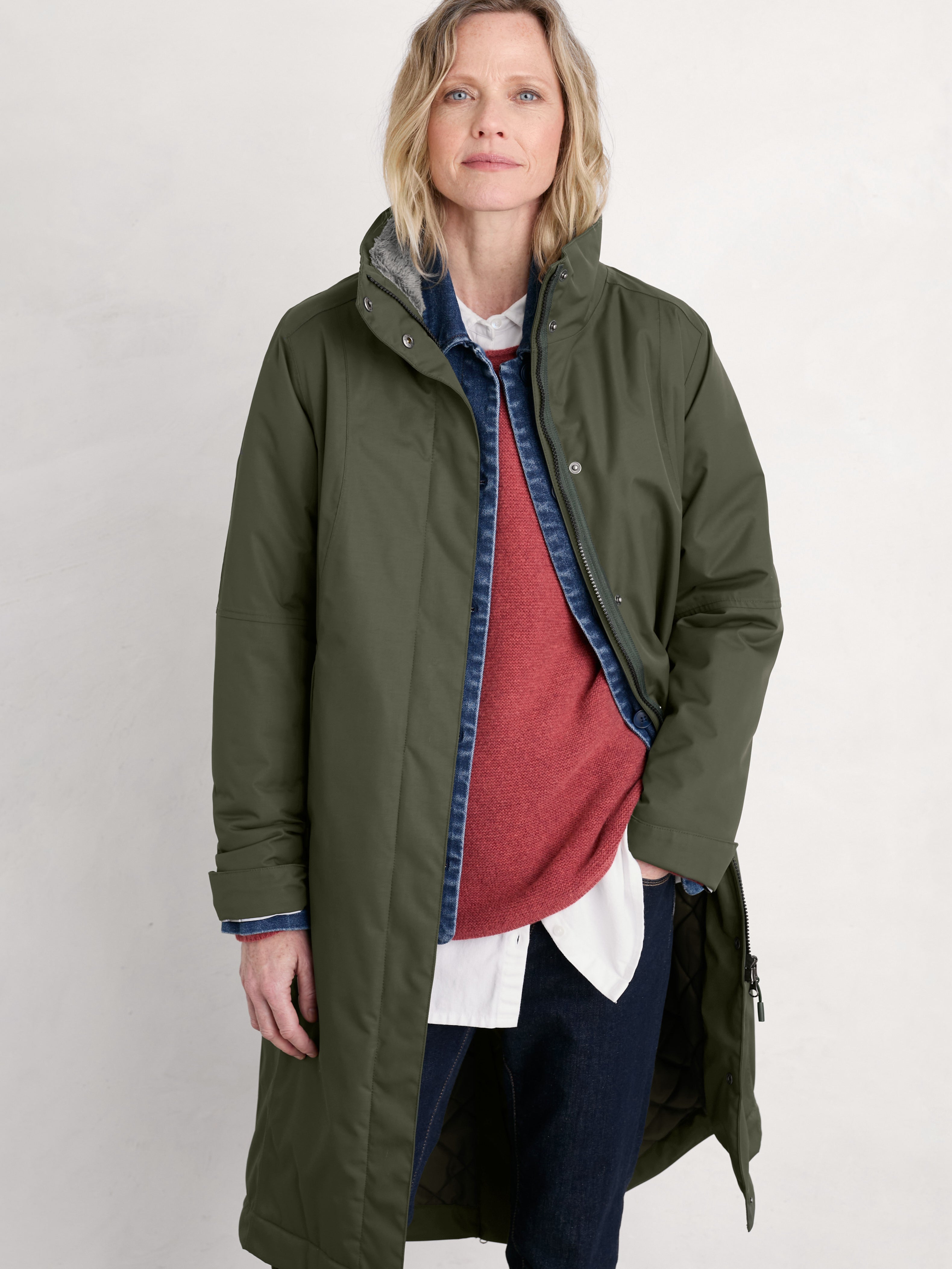 Seasalt Winter Parka Dames Janelle Woodland open