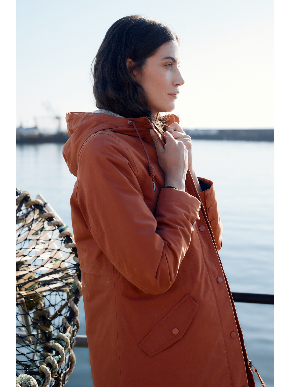 Seasalt Winter Parka Dames Plant Hunter Hazel  model detail