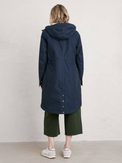 Seasalt Winter Parka Dames Plant Hunter Midnight Blauw back