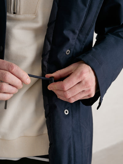Seasalt Winter Parka Dames Plant Hunter Midnight Blauw detail