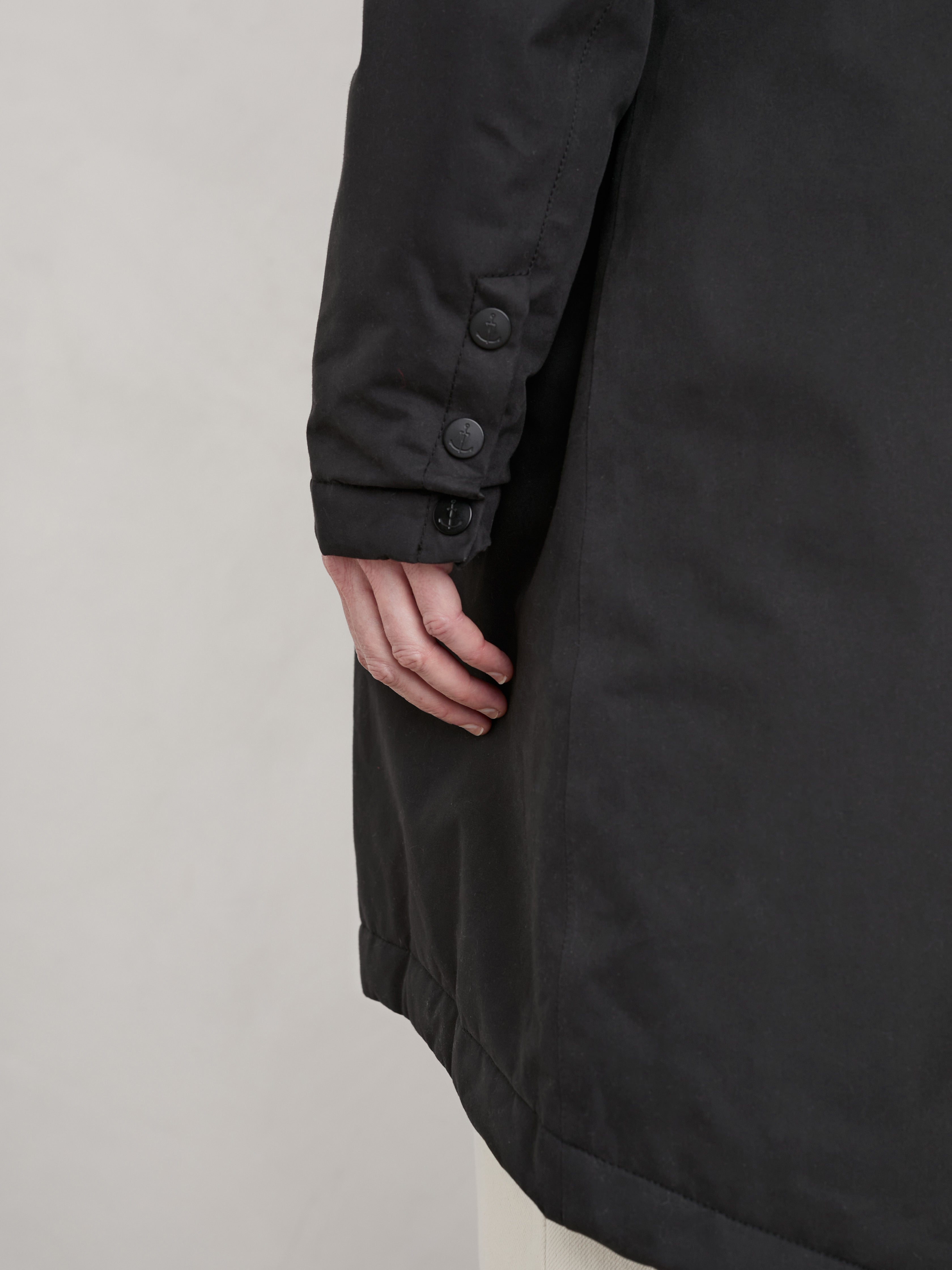 Seasalt Winter Parka Dames Plant Hunter Onyx detail