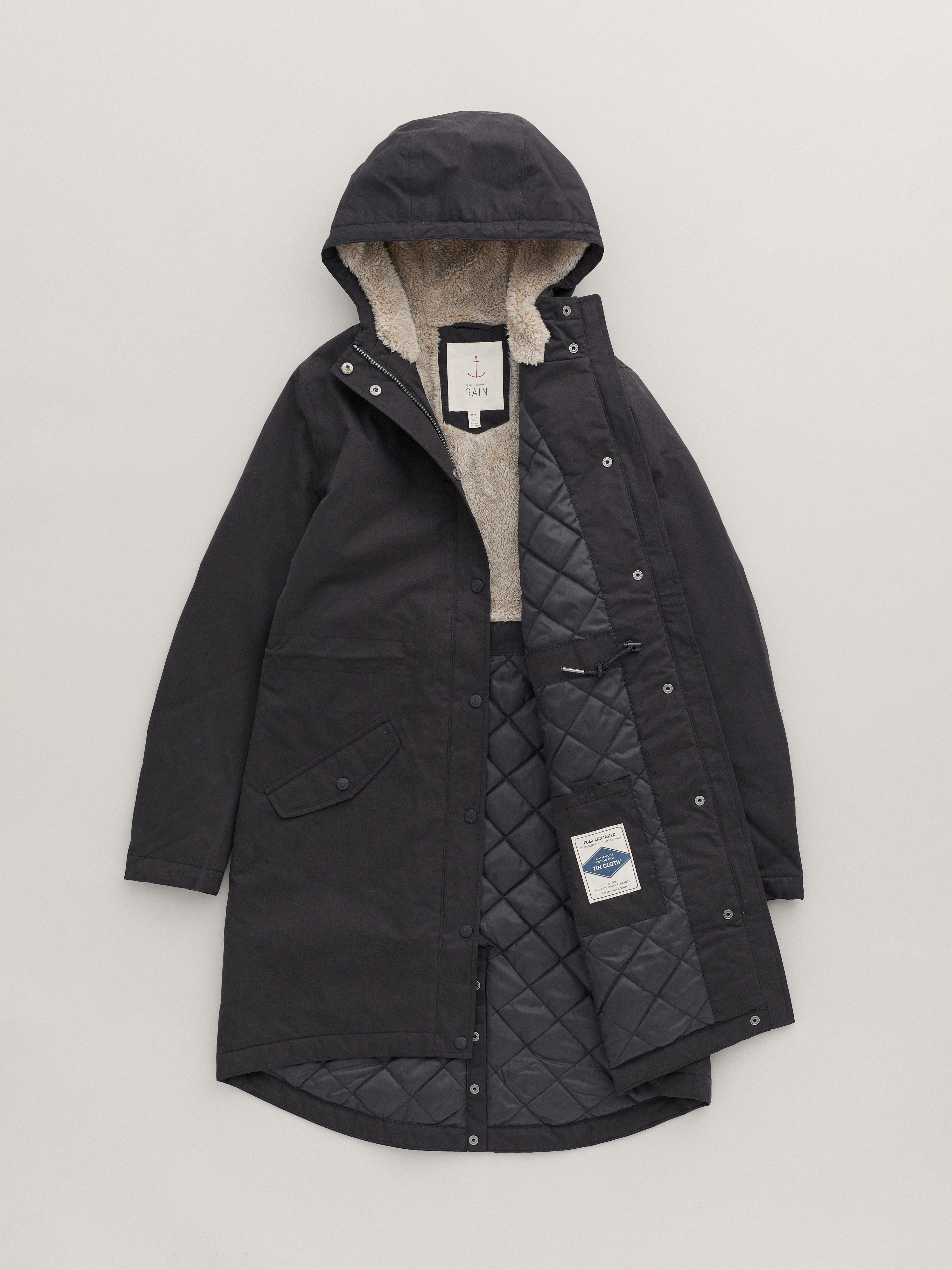 Seasalt Winter Parka Dames Plant Hunter Onyx front