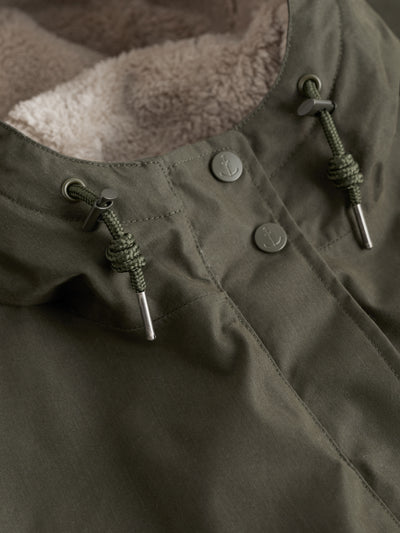 Seasalt Winter Parka Dames Plant Hunter Woodland detail