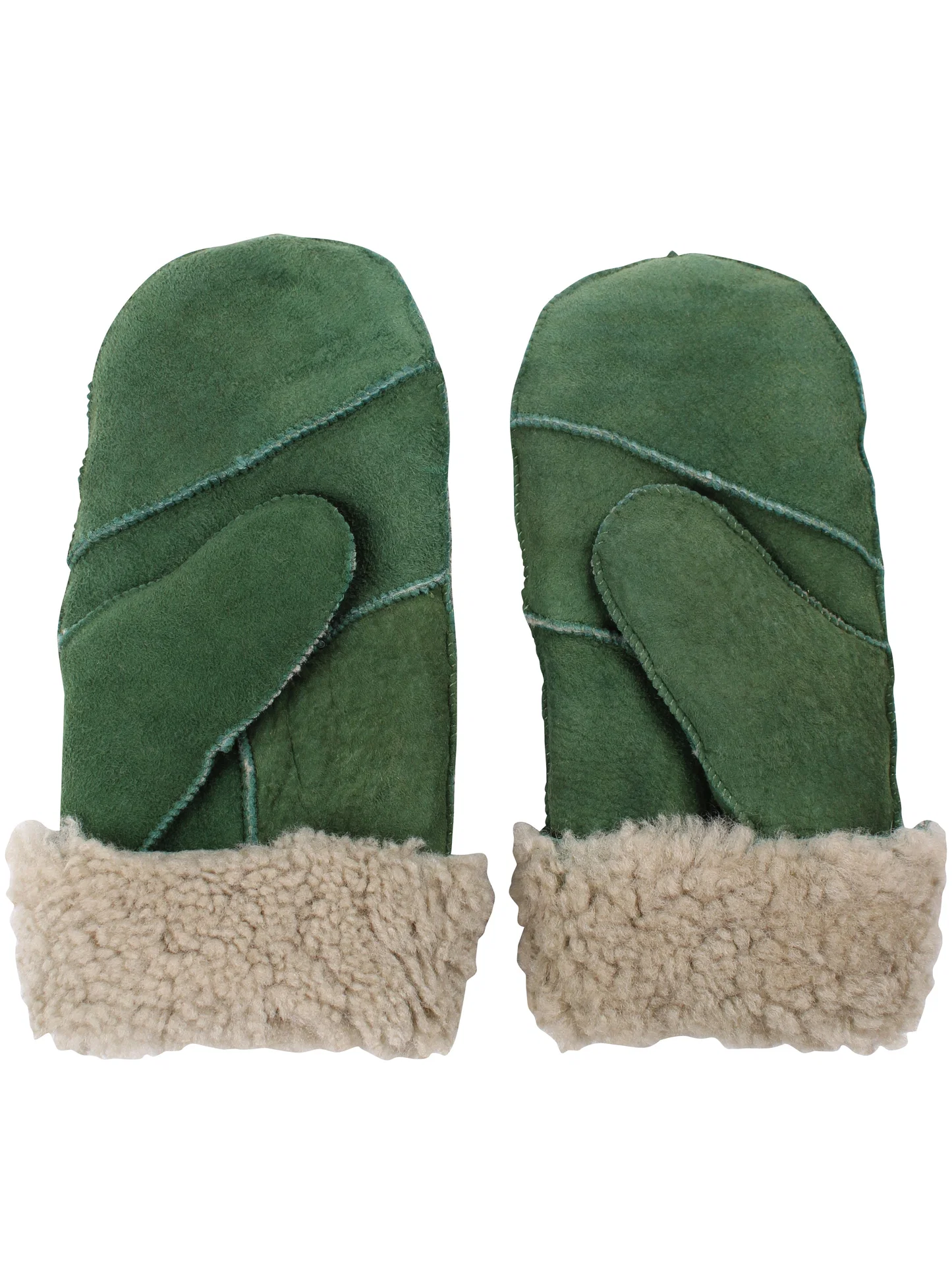 Sheepskin Gloves Fall Green warm