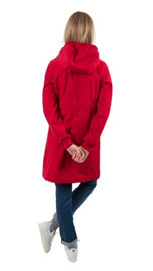 Softshell Regenjas Danejane Red achterkant