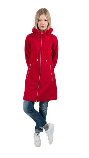 Softshell Regenjas Danejane Red voorkant