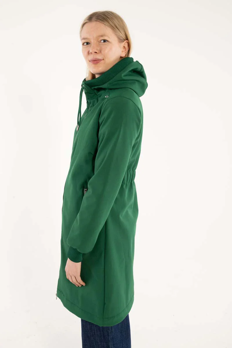 Softshell Regenjas Dark Pine zijkant