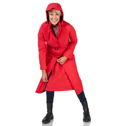 Happy Rainy Days Extra Long Raincoat Quilted Toronto Red 