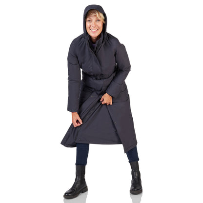 Happy Rainy Days Extra Long Raincoat Quilted Toronto Blue Gray