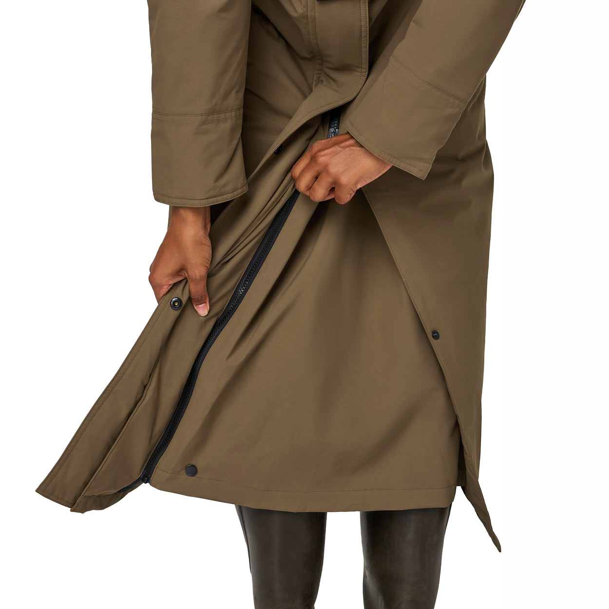 Happy Rainy Days Extra Lange Regenjas Gewatteerd Toronto Brown