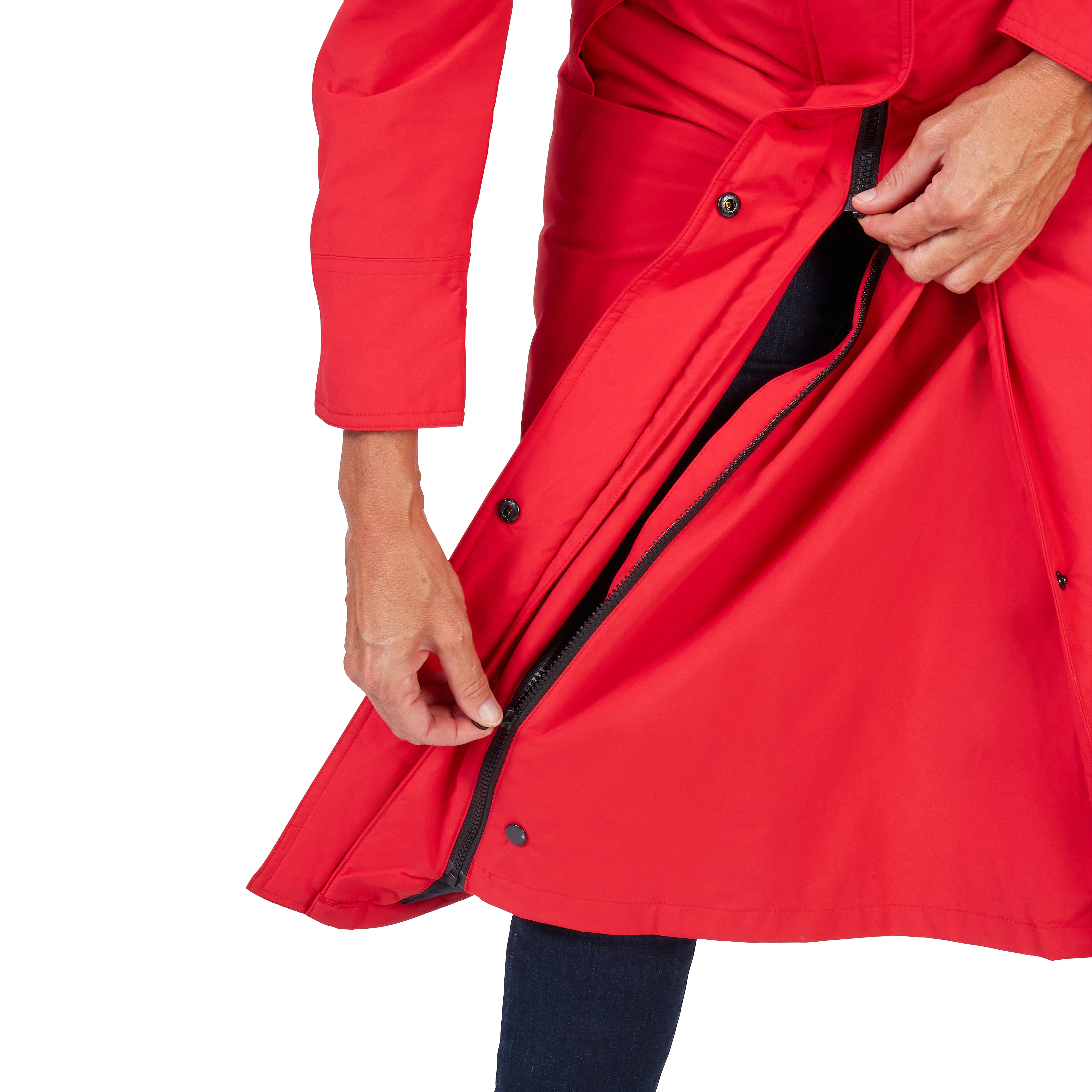 Happy Rainy Days Extra Long Raincoat Quilted Toronto Red 