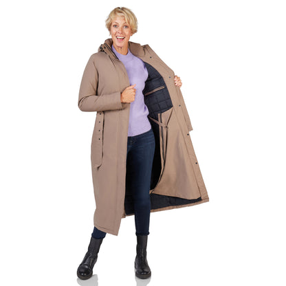 Happy Rainy Days Extra Long Raincoat Quilted Toronto Beige 