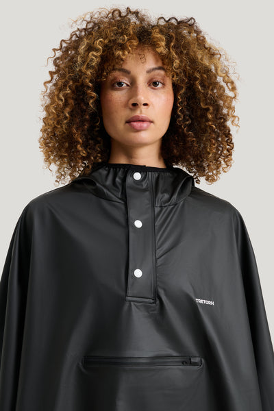 Tretorn Light Rain Poncho zwart  model close