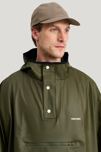 Tretorn PU Light Poncho Onesize Green man close