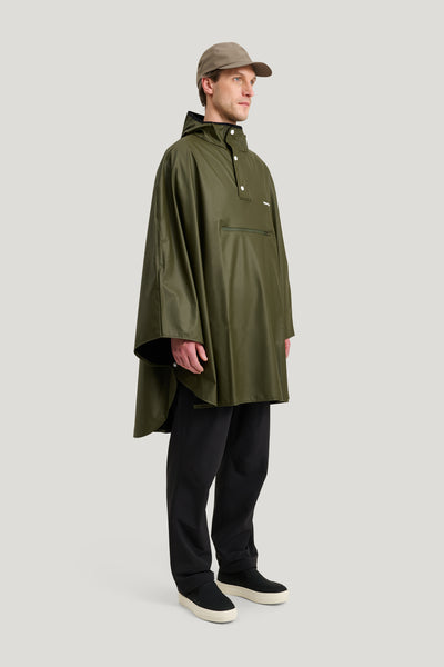 Tretorn PU Light Poncho Onesize Green man zij