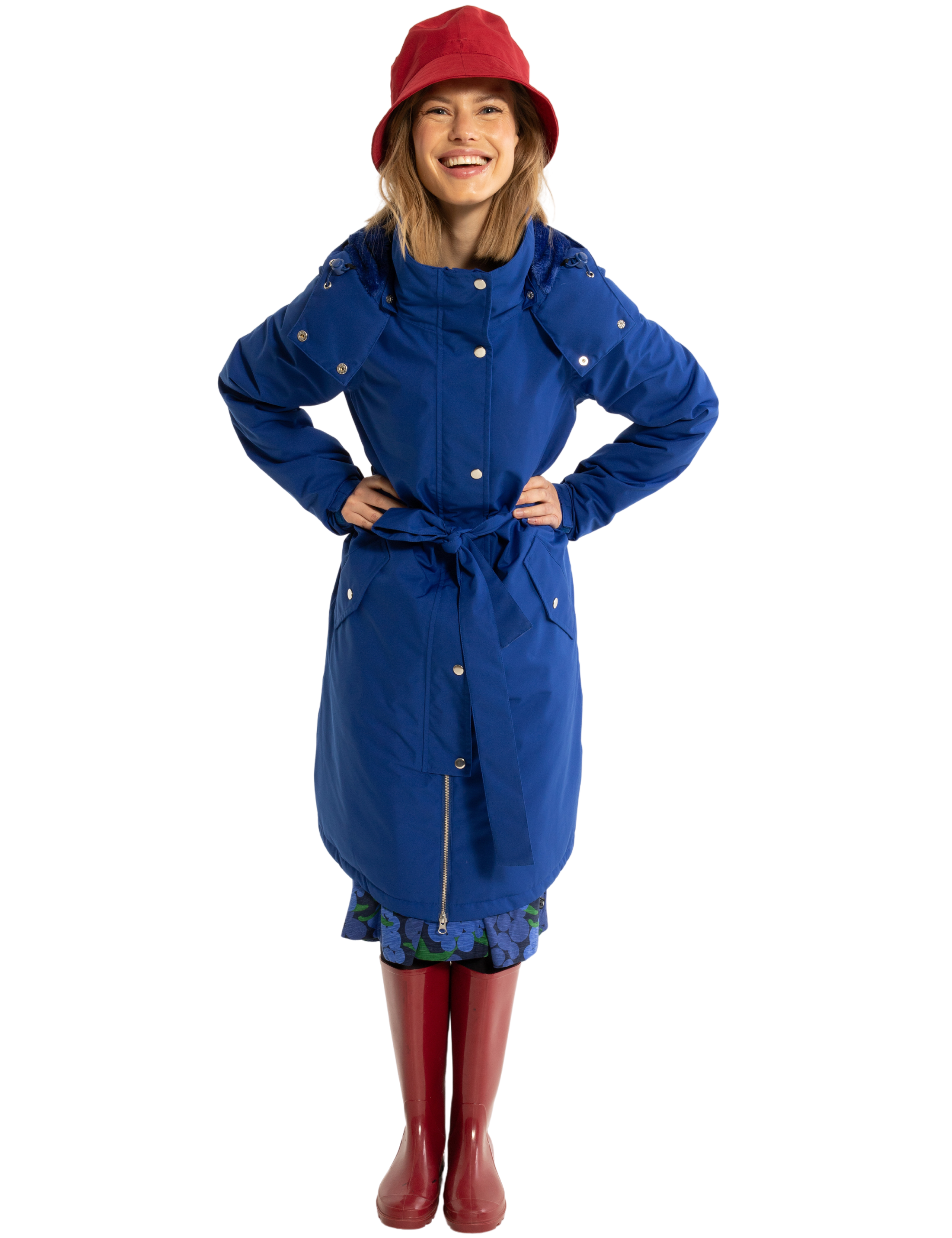 Danefae Winter Raincoat Ladies Danebornholm Steel Blue 