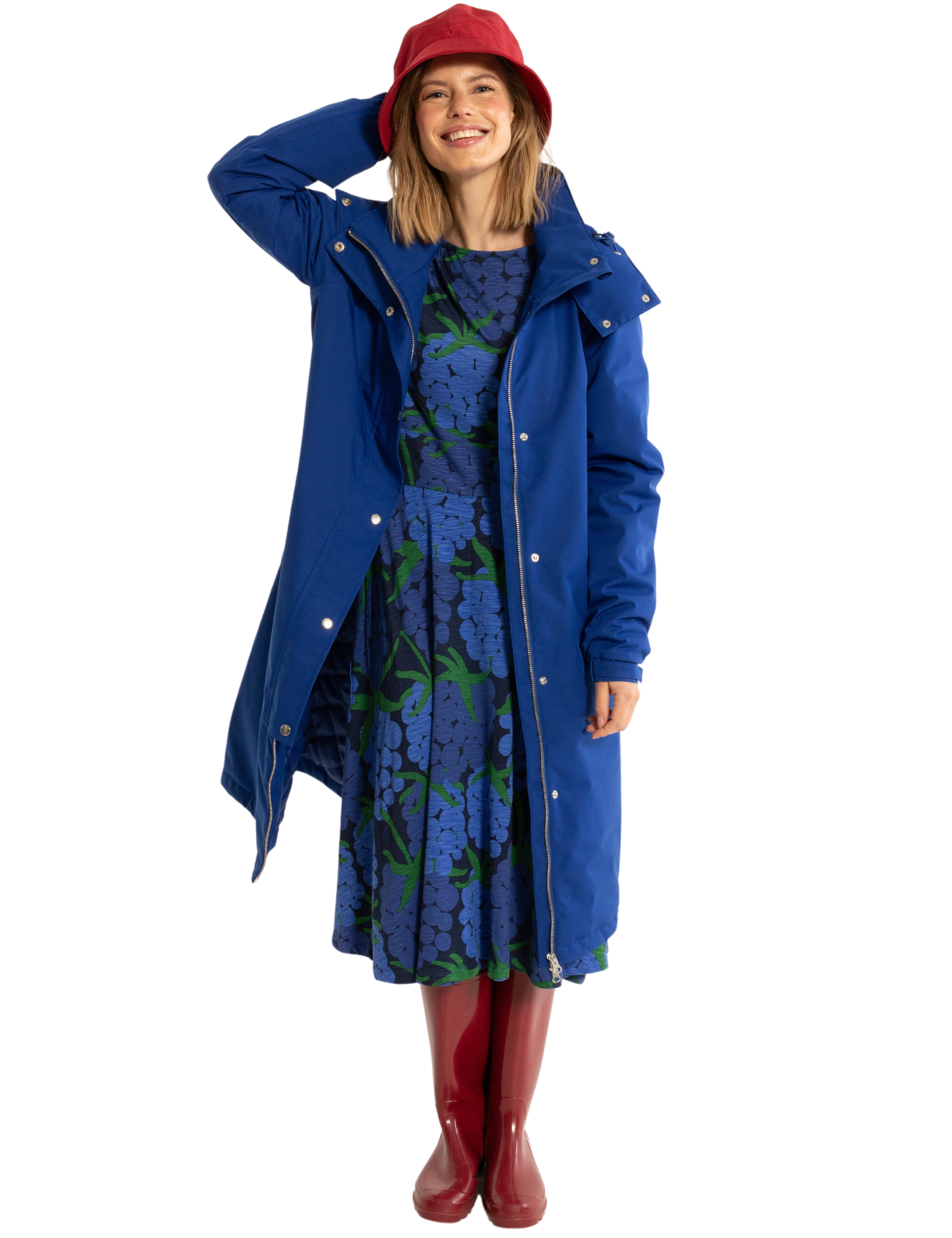 Danefae Winter Raincoat Ladies Danebornholm Steel Blue 