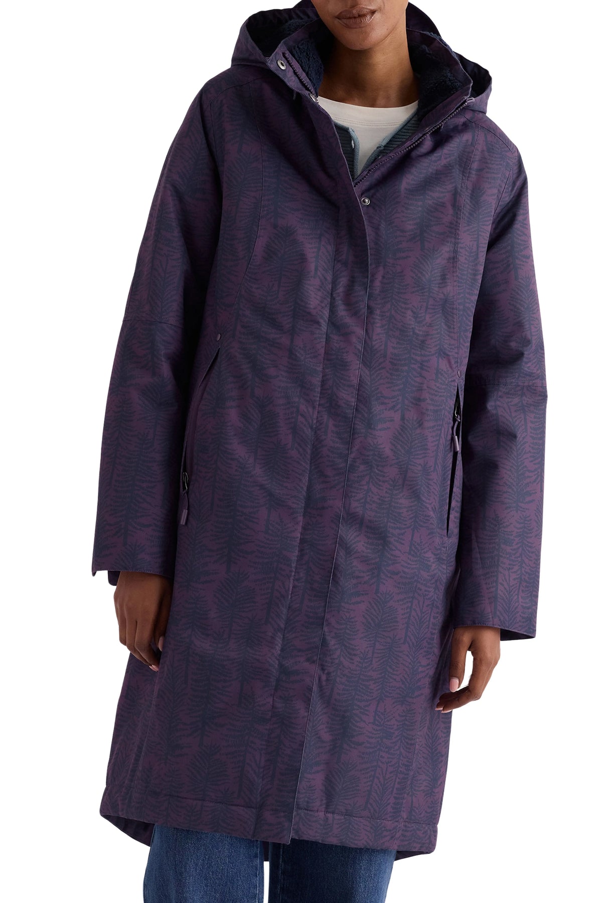 Seasalt Winter Parka Damen Janelle Birch Forest Loganberry