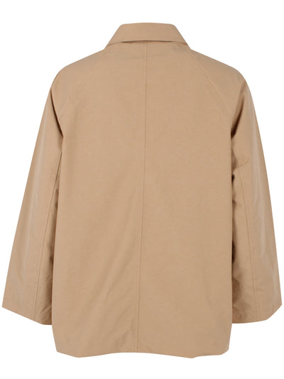 Danefæ Danebusiness Midseason Jacket beige met zichtbare gestreepte voering